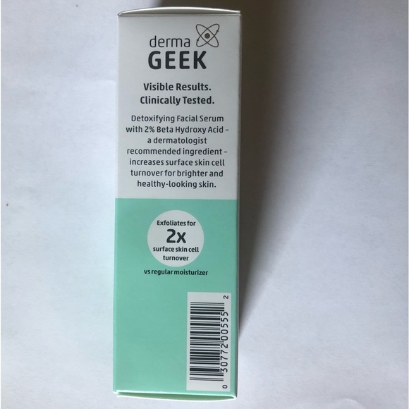 derma GEEK Gentle Facial Cleanser and Detoxifying Facial Serum Beta Hydroxy Acid - Picture 2 of 9